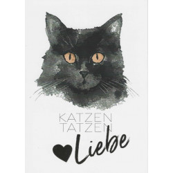 Postkarte - Katzen Tatzen Liebe